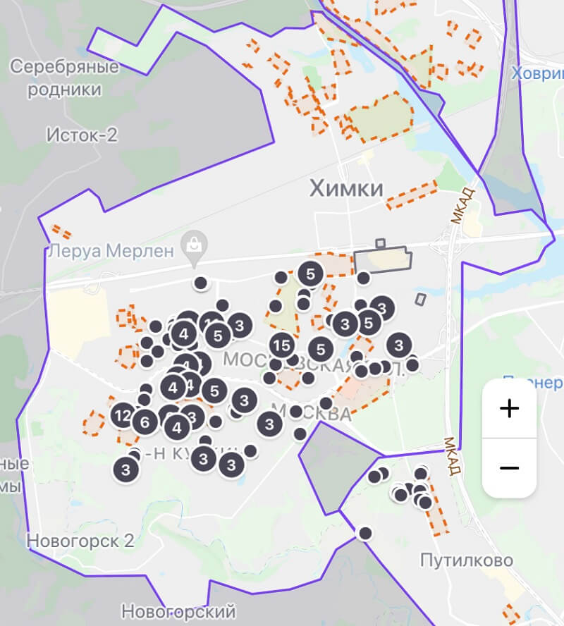 зона кикшеринг химки