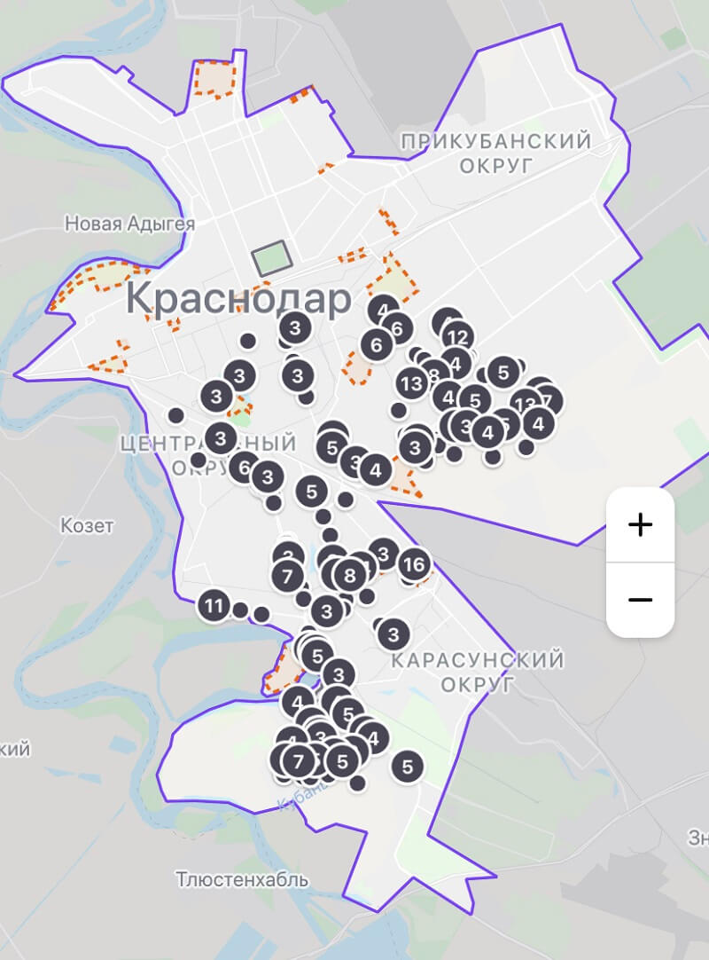 зона кикшеринга краснодар