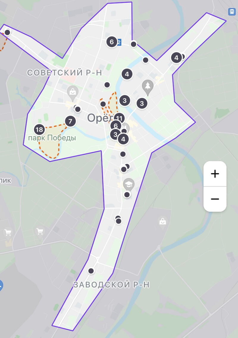 зона кикшеринг орел
