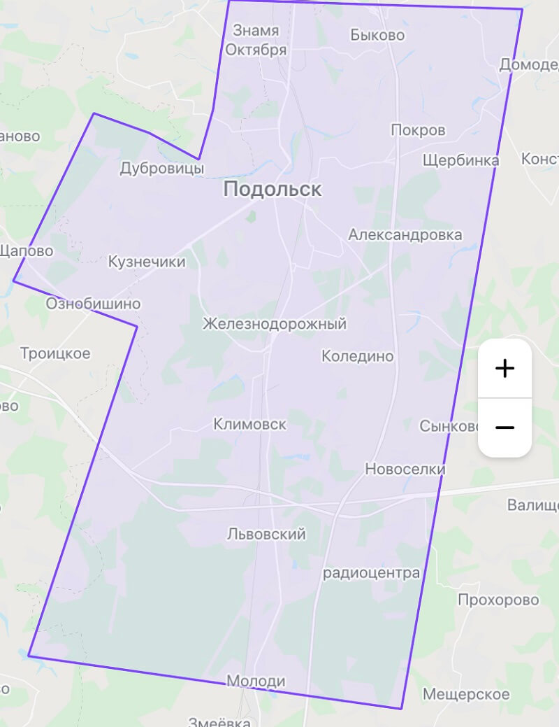 зона кикшеринг подольск