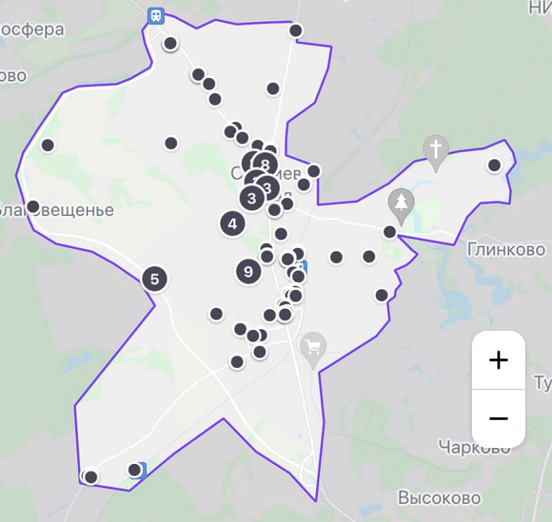 зона кикшеринг сергиев посад