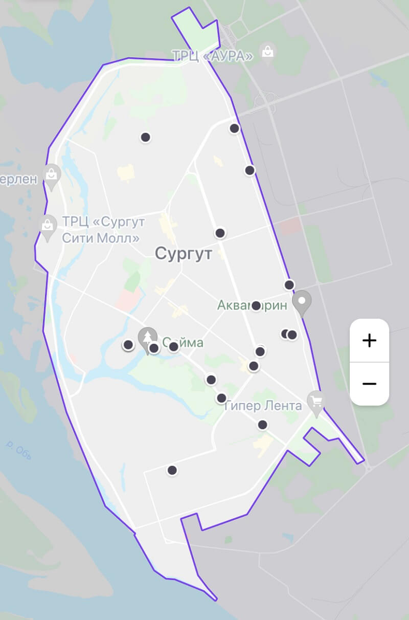 зона кикшеринг сургут