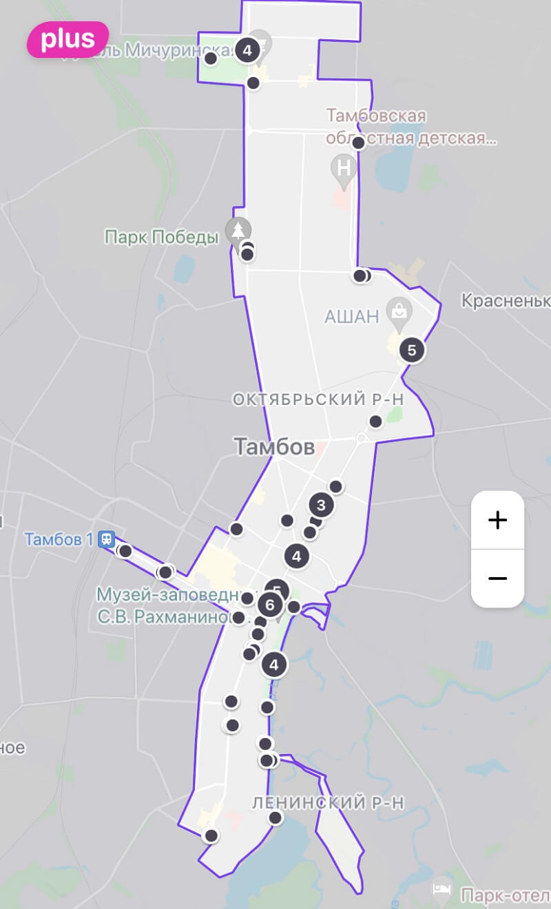 зона кикшеринг тамбов