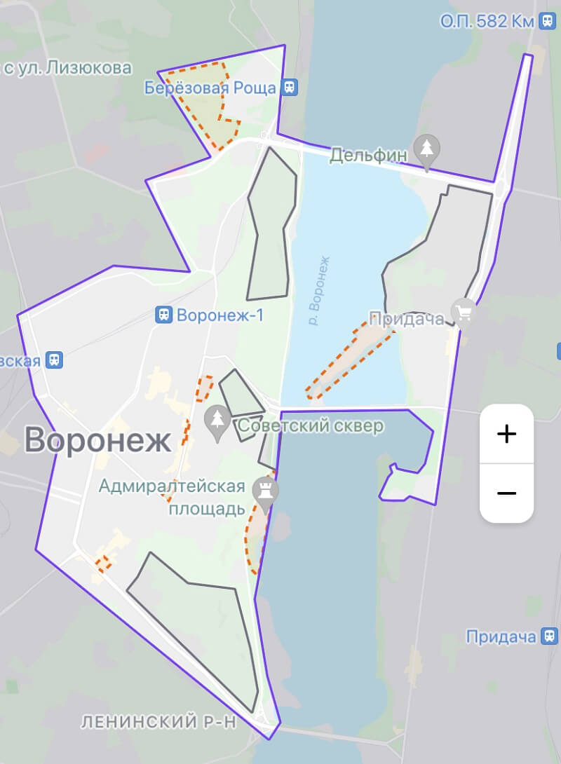 зона кикшеринг воронеж
