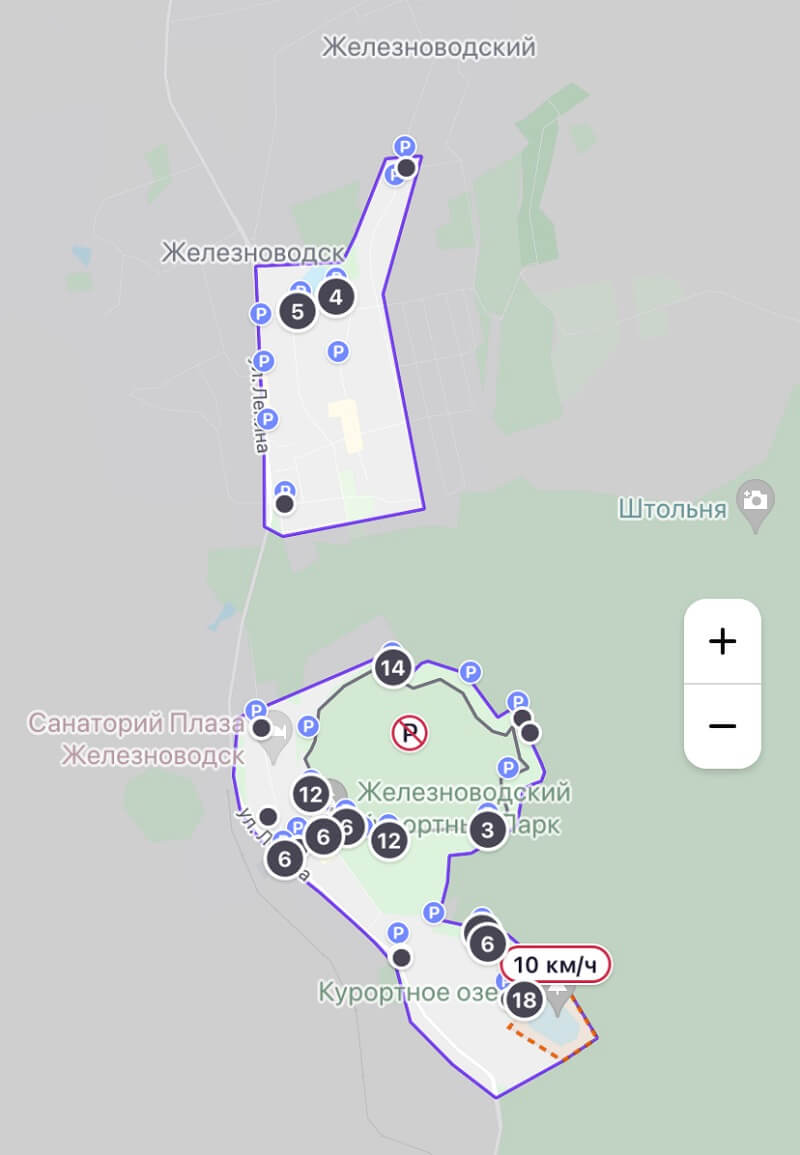 зона кикшеринг железноводск